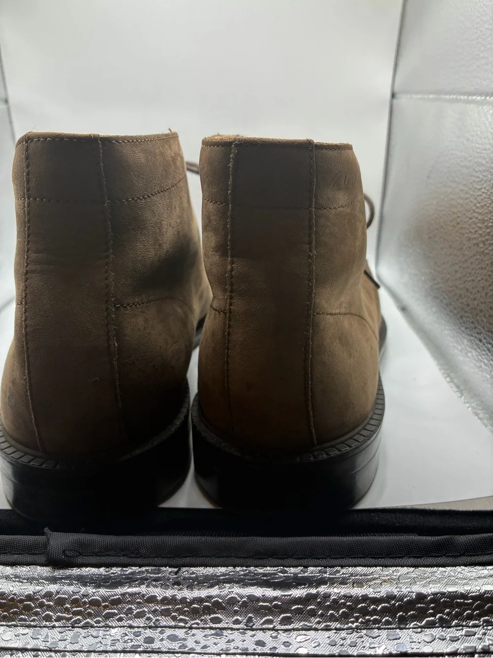 Clarks Newford Mid Men’s Taupe Suede Gore Tex Chelsea Chukka Boots Size 9.5